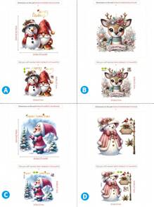 1 件圣诞雪花圣诞老人墙壁背景贴纸，圣诞老人商店橱窗玻璃墙贴，驯鹿圣诞贴纸房间装饰家居装饰墙壁装饰墙贴贴纸客厅装饰圣诞装饰圣诞装饰