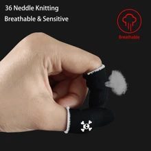 2 Peças Manguitos para Dedos de Celular para Jogos | Manguito de Dedo Respirável Anti-Suor para Jogos | Manguitos para Polegar em Jogos Móveis | Dedeiras de Jogador, Padrão de Esqueleto