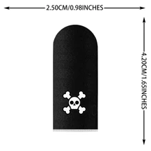 2 Peças Manguitos para Dedos de Celular para Jogos | Manguito de Dedo Respirável Anti-Suor para Jogos | Manguitos para Polegar em Jogos Móveis | Dedeiras de Jogador, Padrão de Esqueleto