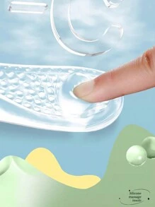 1 Pair Of Women Soft Sole Comfortable Silicone Non-Slip Insoles, Sandals, High Heels Universal