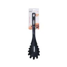 1 pièce Cuillère de cuisine en plastique noir de 34,5 x 8 cm, convient pour la cuisson des pâtes, spatule en silicone résistante à la chaleur pour ustensiles de cuisine antiadhésifs, cuillère de cuisine, louche à soupe, riz