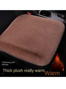 Bộ 3/5/7 chiếc Đệm ghế ô tô bằng vải nhung ấm áp thời trang mùa đông đa năng Bộ ba bộ năm bộ lông thỏ giả tinh tế và dày, chống trượt và không buộc chặt, đệm ghế ô tô bằng len - Một cỡ - Xem 5