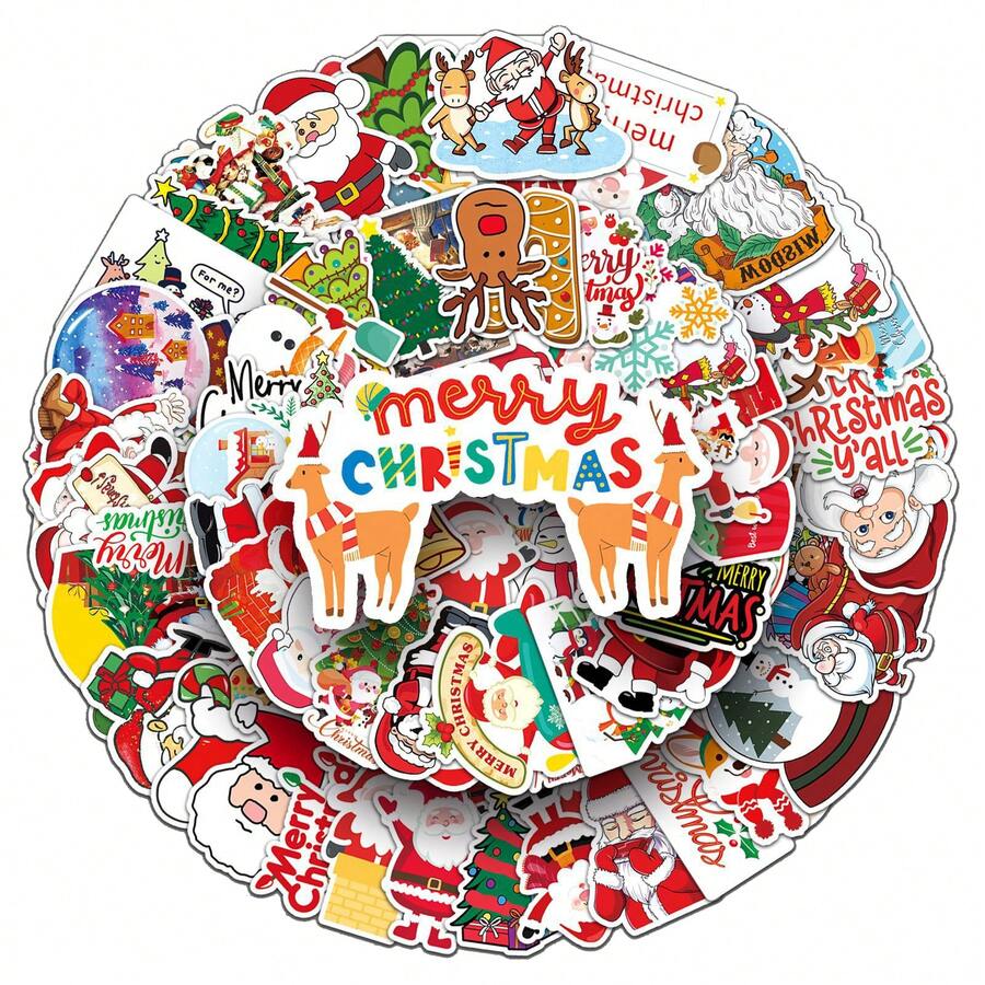 100 món quà Giáng sinh Đồ trang trí Giáng sinh Nhãn dán mùa đông Nhãn dán ngày lễ Nhãn dán Giáng sinh hoạt hình Nhãn dán sổ lưu niệm Nhãn dán chai nước bằng nhựa vinyl chống thấm nước Sổ lưu niệm ghi chép Máy tính xách tay Nhãn dán vinyl trích dẫn tích cực cho nguồn cung cấp bảng tầm nhìn - Nhiều màu - Xem 1