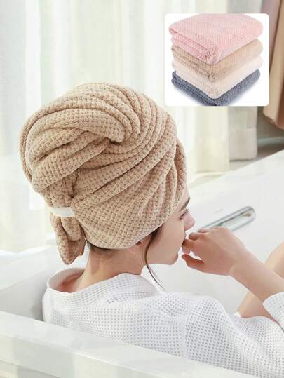 1 pezzo Asciugamano multifunzione per capelli, nuovo cappuccio per capelli asciutti per capelli lunghi e spessi, super assorbente ad asciugatura rapida, design extra large e lungo, turbante per capelli per adulti, adatto per scuola, viaggi, essenziali per la casa, asciugamano, cura della pelle