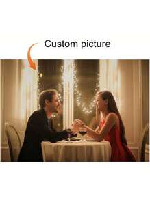 1 szt. spersonalizowanych wzorzystych podkładek, odpowiednich na kolacje przy świecach, rocznice, przyjęcia urodzinowe, podkładki z dowolnym wzorem, wyjątkowy prezent dla ukochanej osoby