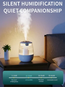 超静音大容量雾化加湿器 USB 供电 - 非常适合卧室和办公桌加湿器、家用卧室加湿器，适合作为情侣、男朋友/女朋友的情人节礼物 - 彩色 - 查看 9