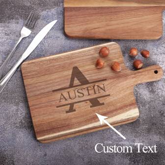 Personalized Cheese Board, Custom Cutting Board With Handle, Charcuterie Board, Custom Wood Serving Tray, Engraved Walnut Cutting Board, Custom Christmas Gift, Wedding Gift, Bridal Shower Gift, Wooden Cutting Board, Gift For Mother, Thank You Gift, Coworker Gift, Birthday Gifts,