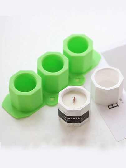 1 pieza Molde de taza de yeso para hacer velas aromáticas DIY, color aleatorio