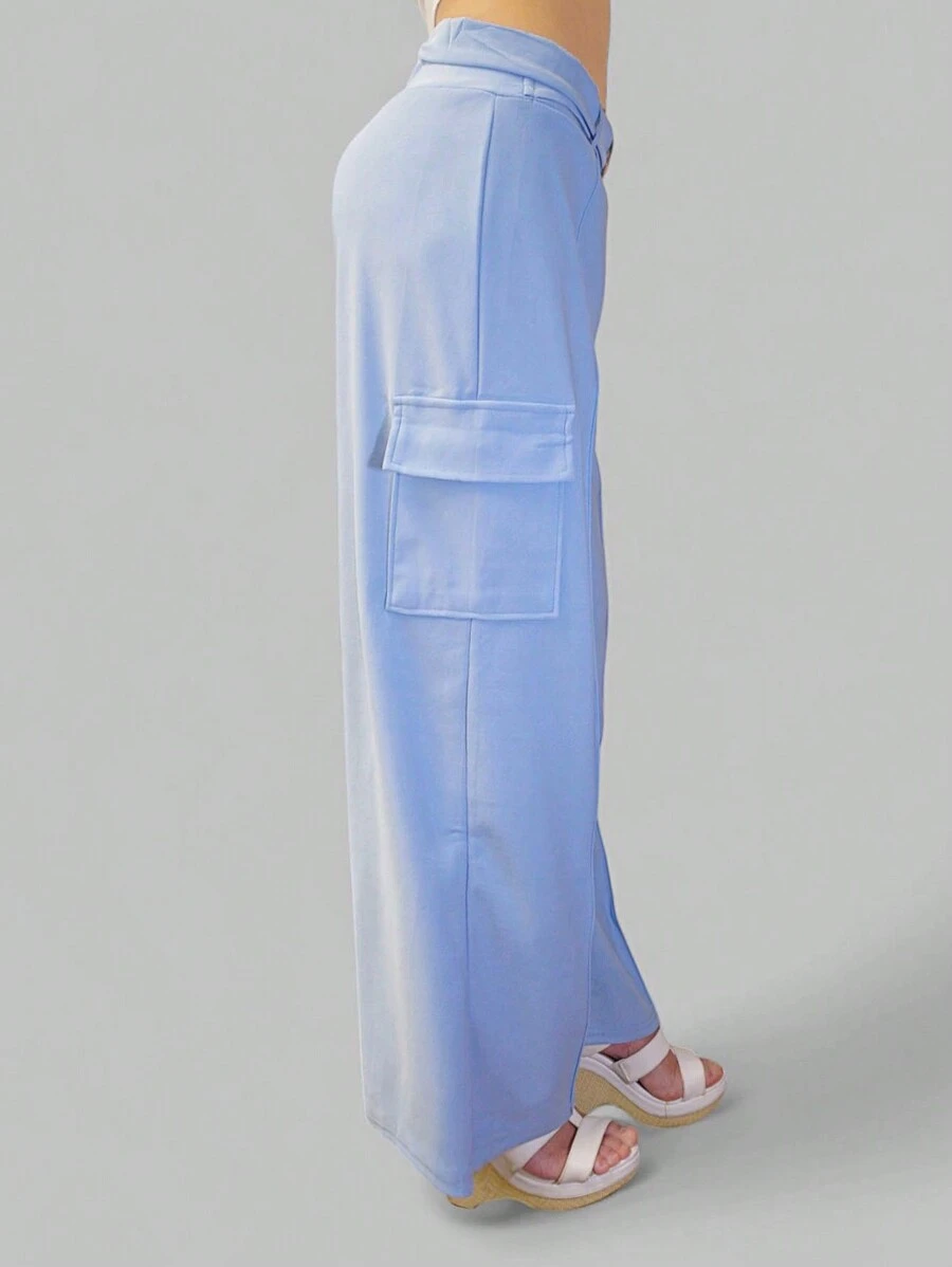 Women's Loose Cargo Pants - 藍色 - 查看 1