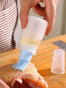 1 Pc Silicone Oil Brush, Air Fryer, Barbecue, High Temperature Small Oil Pot (May Have Slight Color Difference Due To Lighting Conditions)