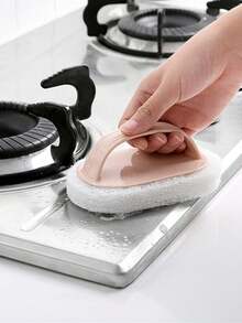 1件装带手柄浴缸刷清洁刷带手柄浴室瓷砖刷去污刷洗锅清洁刷魔术海绵 - 多色 - 查看 6