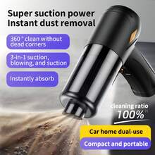 多功能干湿便携式吸尘器，带 LED 灯，集吹吸二合一功能于一身，吸力强劲，易于充电 手持式车载吸尘器 - 强劲吸力，适用于汽车、家庭和办公室清洁 - 轻松去除宠物毛发 强力手持式吸尘器 - 彩色 - 查看 5