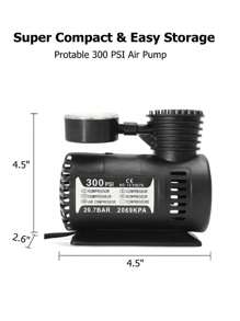 Mini Inflador de neumáticos de coche, Bomba de compresor de aire portátil, Eléctrica para neumáticos de coche - Multicolor - Ver 6