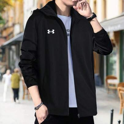 Under Armour Men's Jackets, Women's Jackets, Sports Hooded Jackets, Men's And Women's Autumn And Winter Jackets, Running Outdoor Training, Casual And Simple Daily Tops / Men's Size Is One Size Larger / Women's Size Is Standard 23600303-001