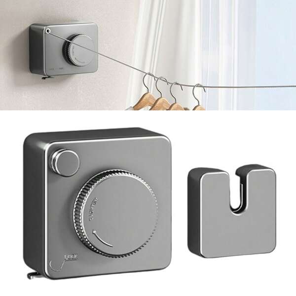 Invisible Drying Clothesline Convenient To Install Wall Clothes Hanging Rope Suitable For Shower Room