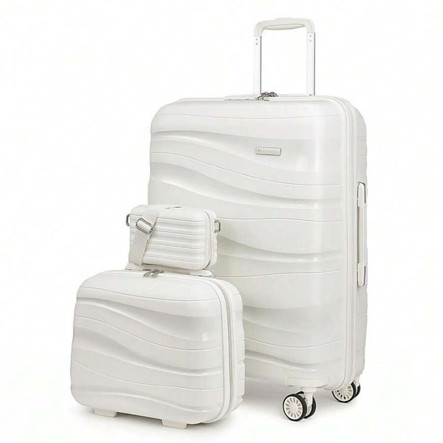 Luggage Carry On Suitcase Sets, Expandable PP Hard Shell Suitcase With