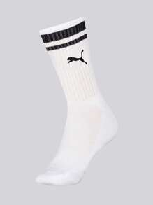 Puma Pum@ Long-Cut Sports Street Ribbed Cotton Unisex Socks 4695 - 白色 - 查看 2
