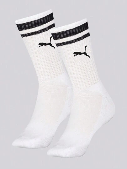  Meias Puma Cano Longo Esportiva Street Canelada Algodão Unissex 4695