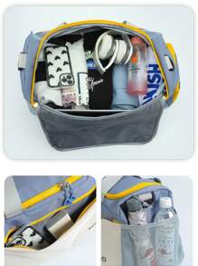 Bolsa de deporte tipo mochila con compartimento para zapatos, bolsa de gimnasio para yoga y viaje para mujeres y hombres, bolso de fin de semana de gran capacidad para pasar la noche y llevar a bordo - Multicolor - Ver 6