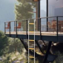 YUNRUX Fire Escape Ladder With 2 Carabiners Rope Ladder Fireproof Rescue Ladder 12m Up To 200KG - Multicolor - View 1