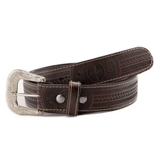 Men's Country Belt With São Bento Print And Removable Buckle - Rỉ Nâu - Xem 5