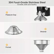 Fohere Orange Juicer Squeezer, Cast Iron Lemon Squeezer, Commercial Citrus Juicer Hand Press For Orange, Lemon, Pomegranate, Grapefruit, Easy To Clean Citrus Squeezer - màu đen - Xem 3