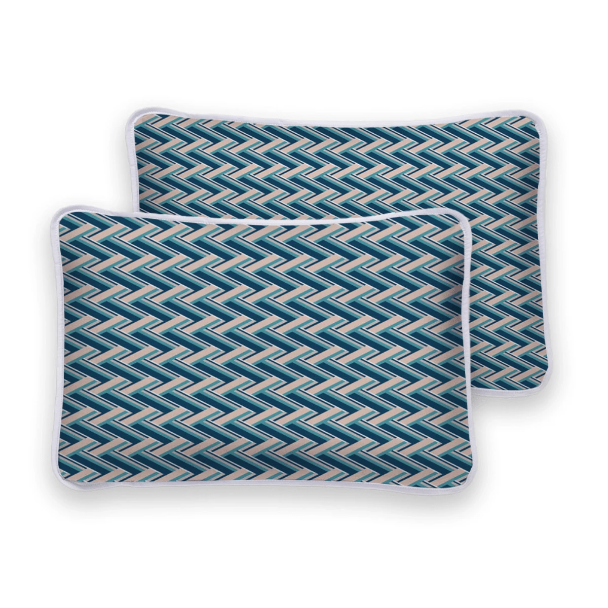 Kit Of 6 Adult Pillowcases 50cm X 70cm In Printed Mesh 100 Vivaldi