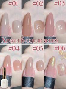 15ML Xin Beauty Serie Hot Nude Nagellack 2025 Neue Beliebte Senior-Sinn für Nude-Hautfarbe Basis Perlglanz Glitzer Pailletten Transparenz Weißer Nagelladen Spezieller Nagellack