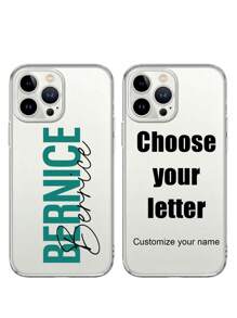 1 件装定制姓名手机壳，个性化姓名设计手机壳，定制姓名手机壳，带图片个性化手机壳，定制图片手机壳，周年纪念礼物，情人节礼物，兼容 11/12/13/14/15 Pro Max，Galaxy A04/A13/A14/A34/A52/A53/A54/A55/S23/24 Ultra 系列，复古，可爱，简约，趣味，定制，个性化，送给他的理想礼物，手机及配件，国际版，非国内版 - 無色 - 查看 2