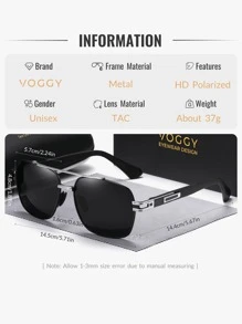 VOGGY 时尚简约复古金属偏光装饰时尚眼镜，适合运动、驾驶、户外、骑行、钓鱼、度假、旅行、派对、装饰、夏季海滩度假、户外、旅行的礼物 - 彩色 - 查看 5