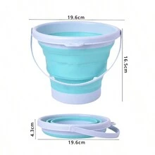 儿童浴室玩具收纳桶 多功能折叠盆 轻便便携折叠桶 适合宝宝旅行便携浴盆戏水盆 也可用于洗衣服和厨房/户外露营 - 彩色 - 查看 7