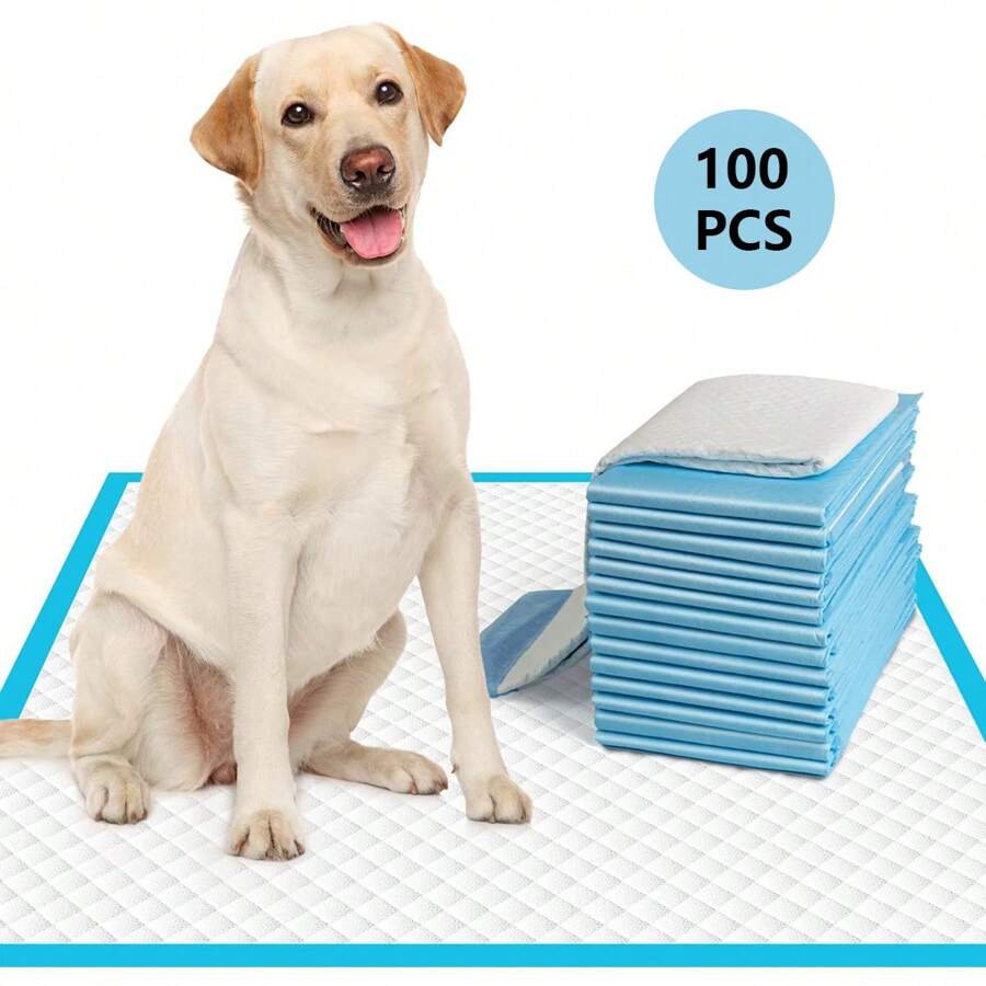 100pcs Pet Pee Pads, Bulk Wholesale, Thicker Odor-Eliminating Disposable Absorbent Dog Pee Pads, Puppy Diapers