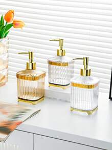 1/2 hộp đựng xà phòng thanh lịch, chai bơm toner để bàn, hộp đựng toner phòng tắm dễ thương, chai đựng dầu gội và sữa tắm có thể nạp lại, phụ kiện phòng tắm, đồ trang trí nhà cửa, đồ nội thất gia đình, đồ trang trí phòng tắm, đồ trang trí mùa thu, trở lại trường học - Nhiều màu - Xem 7
