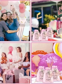 Set de 18 piezas Llavero de mariposa de acrílico rosa, incluye colgante de mariposa, etiquetas de agradecimiento y bolsas de organza, regalos para despedida de soltera, recuerdos de boda, fiesta de cumpleaños con tema de mariposas, fiestas, regalos de fiesta perfectos para eventos con tema de mariposas