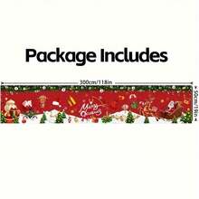 Christmas Outdoor Banner Decoration, 200x40cm Polyester Hanging Banner With Santa & Snowman, Festive Entryway Garden Decor, Multipurpose Merry Christmas New Year Holiday Banner Without Electricity