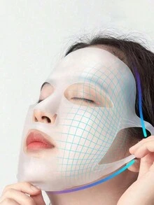 3D立体面膜，面部护肤工具，耳挂式凝胶面膜，可重复使用，提拉紧致，抗皱，耳挂式固定，3D立体硅胶设计，减缓水分蒸发，固定式面膜，防滑耳挂紧致面膜，耳挂式面膜套，3D防潮面膜，固定式面膜，硅胶材质，可自由拉伸，柔软亲肤，适合所有脸型，可水洗重复使用，不受面膜束缚，活动自如，美容化妆工具 - 彩色 - 查看 4