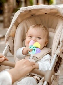 1 pezzo Dentaruolo per neonati, previene il morso delle mani, massaggia le gengive, esercita la presa, calma le emozioni, giocattoli da masticare morbidi, educativi, in varie forme di frutta (fragola, uva, mela ecc.), materiale PP+TPE, lavabile in lavastoviglie