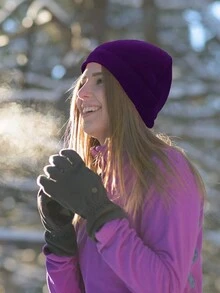 3 件装冬季保暖无檐帽柔软摇粒绒无檐便帽加厚防风毛线帽滑雪户外帽男女款 - 彩色 - 查看 4