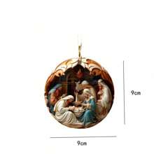 6 PIEZAS Nuevas decoraciones navideñas vintage con efectos acrílicos