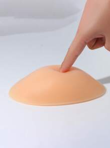 ANGDIE 1件硅胶三角形乳房假体，人造硅胶乳房植入胸垫，通用型，适用于乳房切除术后女性 - 卡其色 - 查看 3