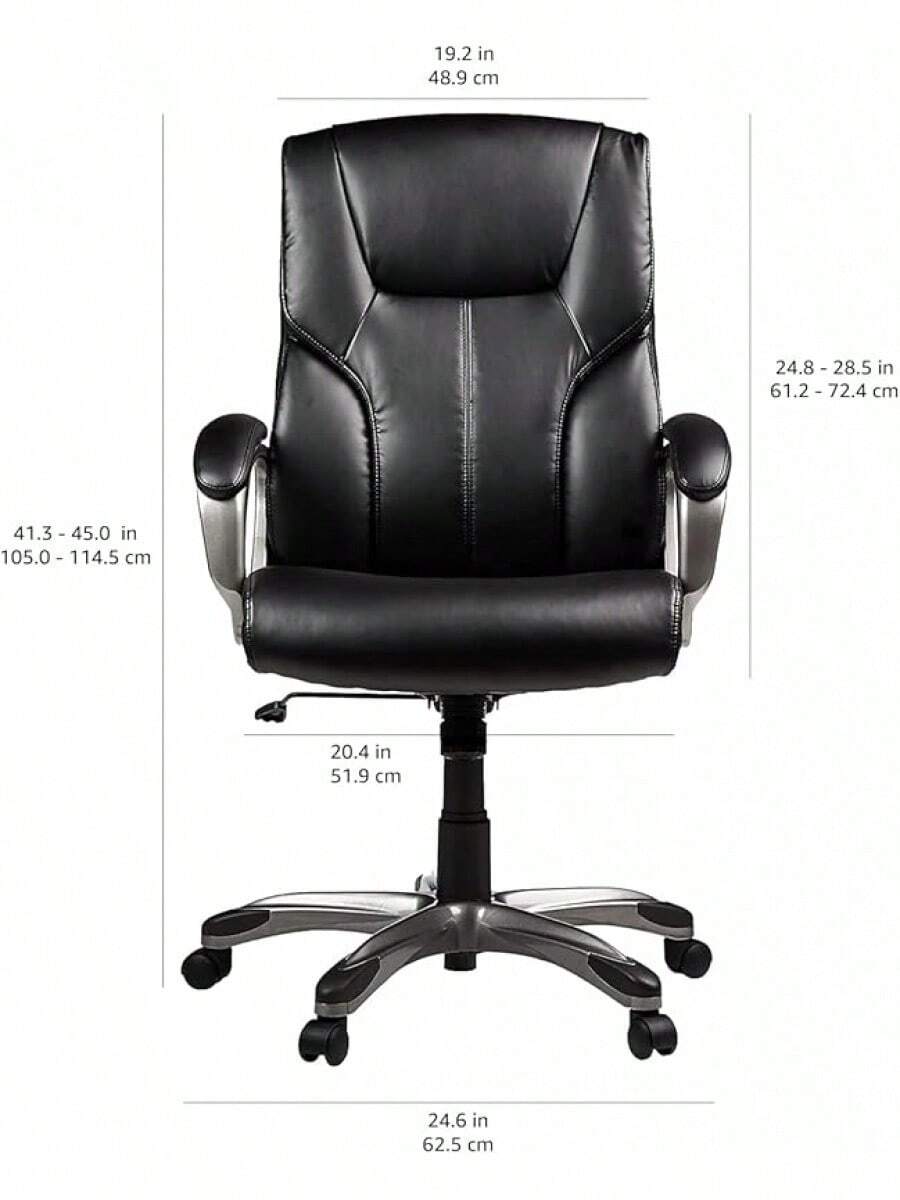 Basics Executive Home Office Desk Chair With Padded Armrests