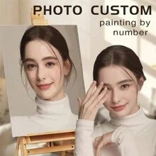 1 PC DIY Custom Painting By Numbers Kit Photo Customize Your Own Picture Personalized Home Bedroom Wall Artwork Unique Gift - Multicolor - View 1