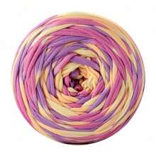Section Dyed T-Shirt Yarn, 300g/Set, 109.36 Yds, Mixed Colors, Polyester, DIY Craft Ribbon Yarn - Suitable For Blankets, Cushions, Dolls, Throw Pillows, Knitting And Crochet Supplies