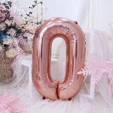 Bóng bay lá kim loại số 0-9 32 inch mới, màu xanh lá cây, trắng, tím, bạc, đen, vàng hồng, xanh bạc hà, hồng, màu chuyển sắc, trang trí tiệc sinh nhật, kỷ niệm - Hoa hồng vàng - Xem 11