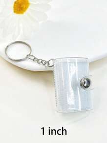 1PC/4PCS 1 Inch/2inch Mini Small Photo Album Valentine Photo Storage With Keychain Clear Pocket Photo Album Keychain For Picture Valentine Wedding Birthday Anniversary Memory,Suitable For Photos, Backpack For School Christmas Gift Ideas Bag Accessories Lanyards With Id Holder Car Accessories Bag Charms - Multicolor - View 14