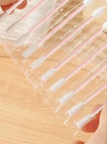 100支独立包装双头粉色清洁棉签，纸质化妆/清洁棉签，耳垢清洁棒，螺旋头清洁棉签，尖头清洁棉签，耳部护理，卫生，适用于酒店、露营、旅行、出差、郊游、派对，可作为送给女性、男性、新娘的礼物。 - 淺粉色 - 查看 3