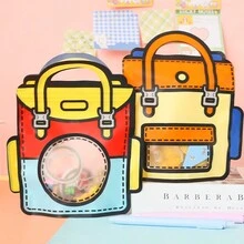 1 件学生礼品袋，时尚帆布学校手提包，轻便大容量 - 彩色 - 查看 4