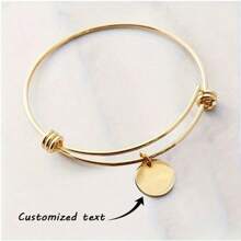 1 chiếc Vòng tay tên gia đình bằng thép không gỉ khắc tên tròn tùy chỉnh - 1-3 tên tròn khắc, Quà tặng sinh nhật và kỷ niệm tùy chỉnh cho phụ nữ, Vòng tay trang sức ngày lễ có thể điều chỉnh, Tên tùy chỉnh, Quà tặng ngày lễ thời trang cá nhân hóa, Vòng tay cặp đôi - Vàng - Xem 10