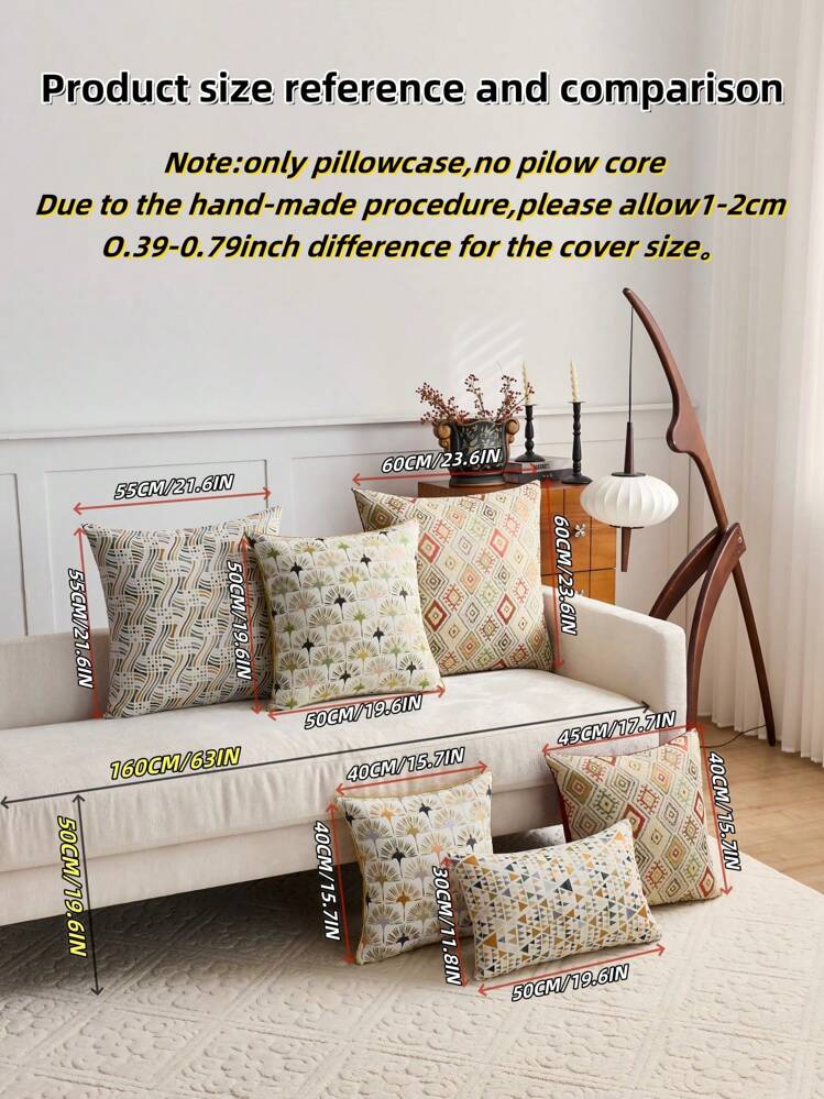 1件/2件套，多色提花天鹅绒面料枕套（不含枕芯），波西米亚风格靠垫套，柔软舒适的天鹅绒枕套，适用于沙发、卧室和床上用品装饰，四季皆宜 - ANCORA紅 - 查看 2