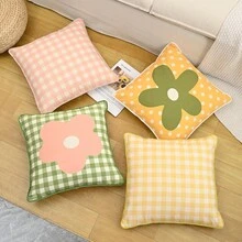 1 Vỏ gối in họa tiết chấm bi kẻ caro, không có ruột, thích hợp cho phòng ngủ, phòng khách, ghế sofa, vỏ gối trang trí tiệc - Nhiều màu - Xem 11